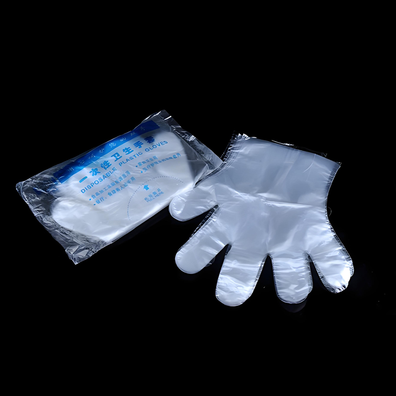 Lámhainní HDPE lasmuigh den bán atá uiscedhíonach agus ola-dhíonach Lámhainní HDPE lasmuigh den bán atá uiscedhíonach agus ola-dhíonach